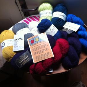 ooh and on the far right, a birthday gift of Ginger's Hand Dyed Delight in Bermuda... thanks so very much Laura xxx